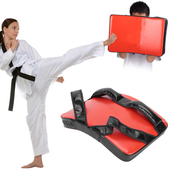 Premium Taekwondo Foot Target – Curved MMA, Muay Thai, Karate, Boxing Kicking Pad – Thickened SKY PU & EVA Foam – Durable Punching Target for Martial Arts Training – 35x25x5cm - StrengthXPhysiotherapy