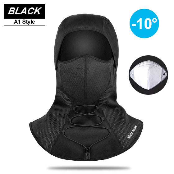 Premium Winter Cycling Face Mask – Fleece Thermal Balaclava, Windproof Ski Mask, Snowboard Cap, Adjustable Drawstring, Nylon 