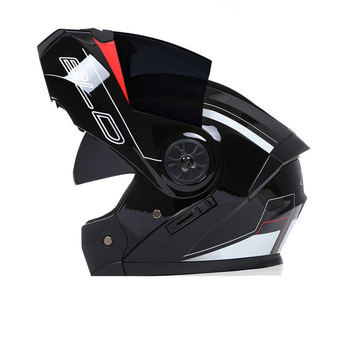 Premium Full Face Motorcycle Helmet - DOT & ECE Certified, Double Lens, Inner Sun Visor, Lightweight ABS Shell Removable Nose