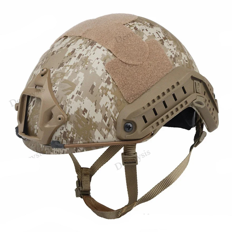 Premium FAST Tactical Helmet – Airsoft MH Camouflage, NVG Mount, Adjustable Outdoor Sport Helmet for Safety & Tactical Use