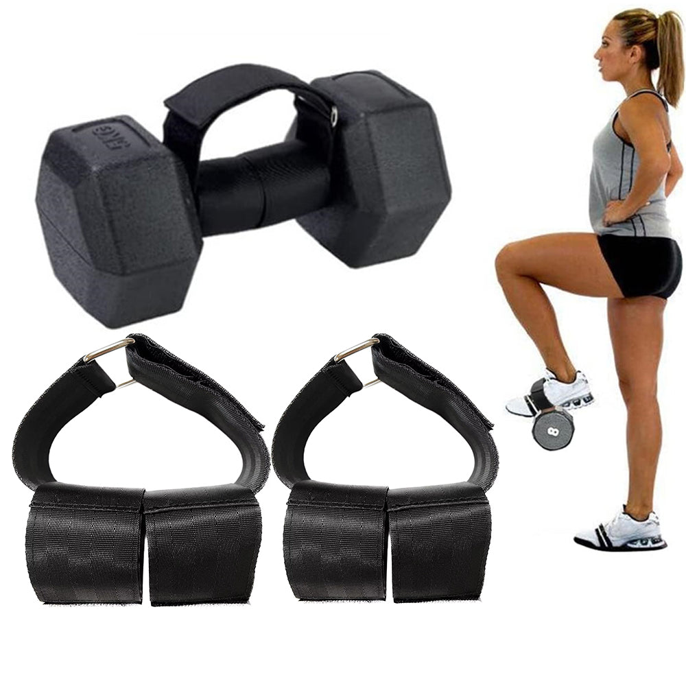 Premium Dumbbell Ankle Straps – Adjustable Foot Bands for Tibialis Training, Leg Strengthening, Weight Lifting, Fitness