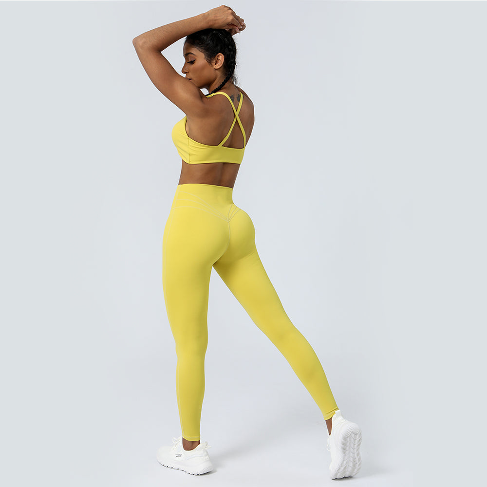 Premium High Support Sports Yoga Bra – Sexy Halter Straps, Push-Up Padded Bralette for Running, Gym & Fitness – Impact