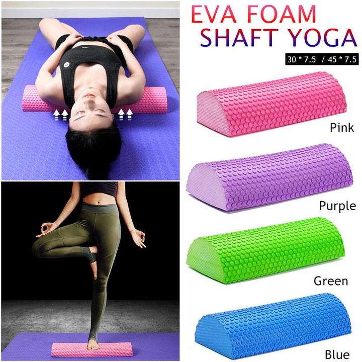 Premium EVA Foam Half Round Massage Roller – Non-Slip Yoga Pilates Balance Pad – Soft, Elastic, Waterproof – Self-Massage