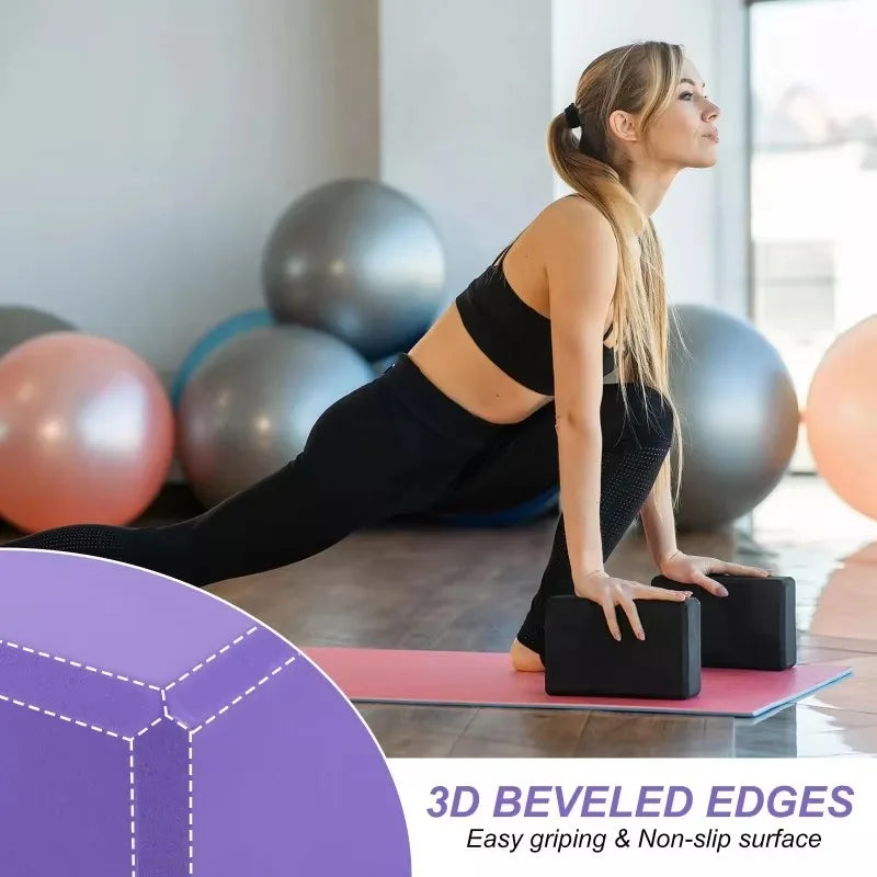 Premium High-Density Yoga Block – Non-Slip, Eco-Friendly EVA Foam – Lightweight & Durable – Supports Proper Posture & Stability