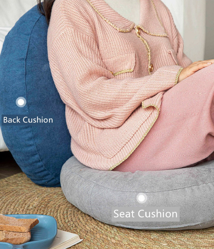 Premium Round Floor Seat Cushion – Soft Tatami Meditation & Yoga Pad – Breathable Cotton & Linen, Comfortable for Sitting
