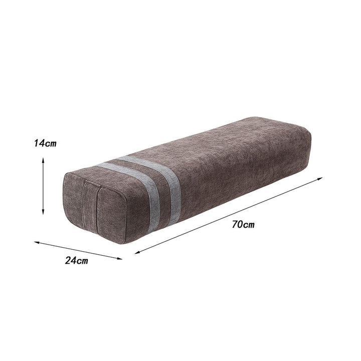 Premium Yoga Bolster Pillow for Restorative Practice – Thick, Ergonomic Design for Comfort & Stability – Suede Fabric with