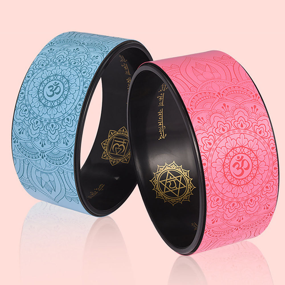 Premium 12.2 Inch Yoga Wheel for Back Pain Relief – Comfortable Myofascial Release Prop – Durable PU Rubber Surface, Supports