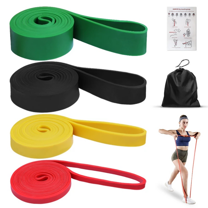 Premium Latex Resistance Band Set – Elastic Strength Bands for Pull-Ups, Pilates, CrossFit, and Fitness – Adjustable